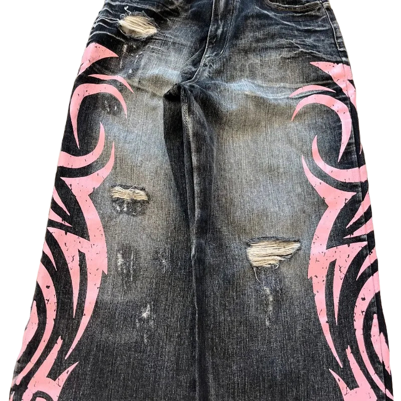 PINK TRIBAL JEANS
