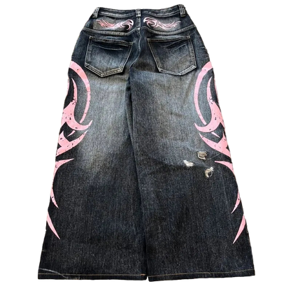 PINK TRIBAL JEANS