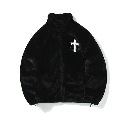 BLACK CHROME FUR JACKET