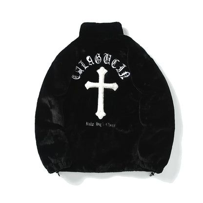 BLACK CHROME FUR JACKET