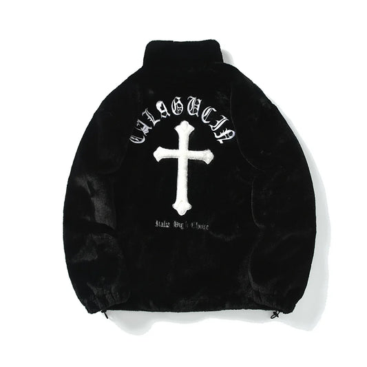 BLACK CHROME FUR JACKET