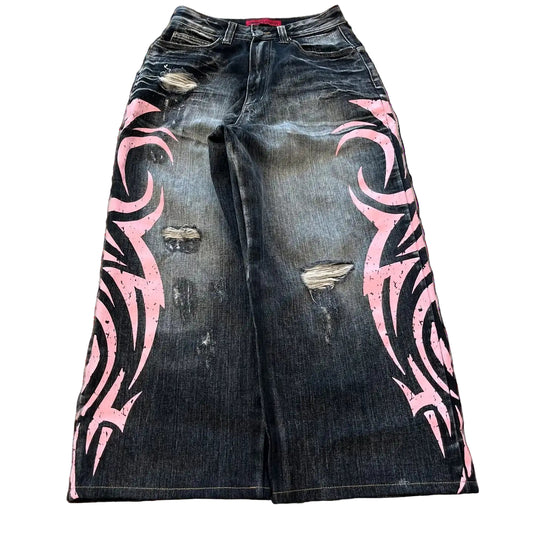 PINK TRIBAL JEANS