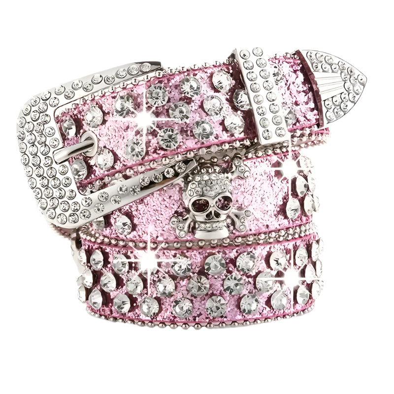 PINK RHINESTONE BELT